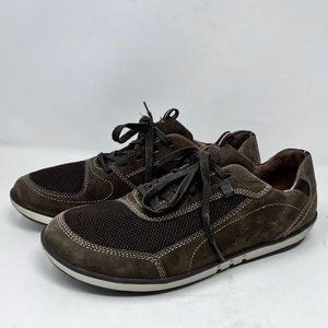 Clarks UnStructured Brown‎ Leather Mesh Lace Up Shoes Men's 10M 33628 EUC
